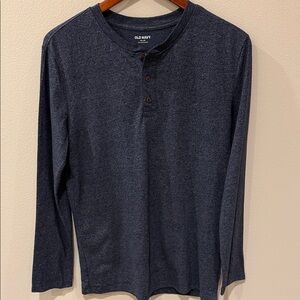 Old Navy Boy’s Dark Blue Long Sleeve Henley NWT